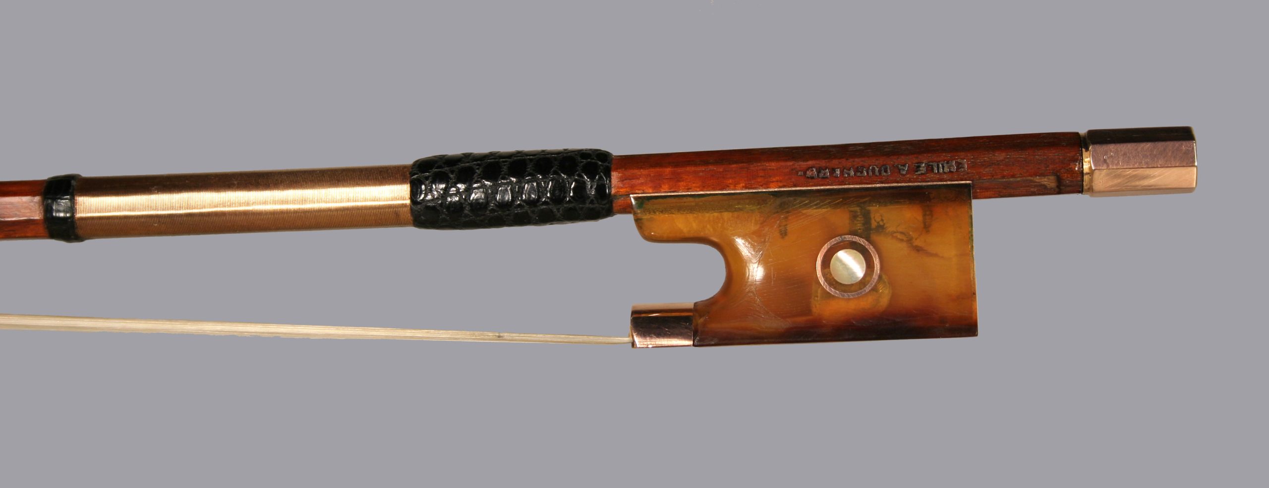 French violin bow by E.A. Ouchard, 1950. - Image 7