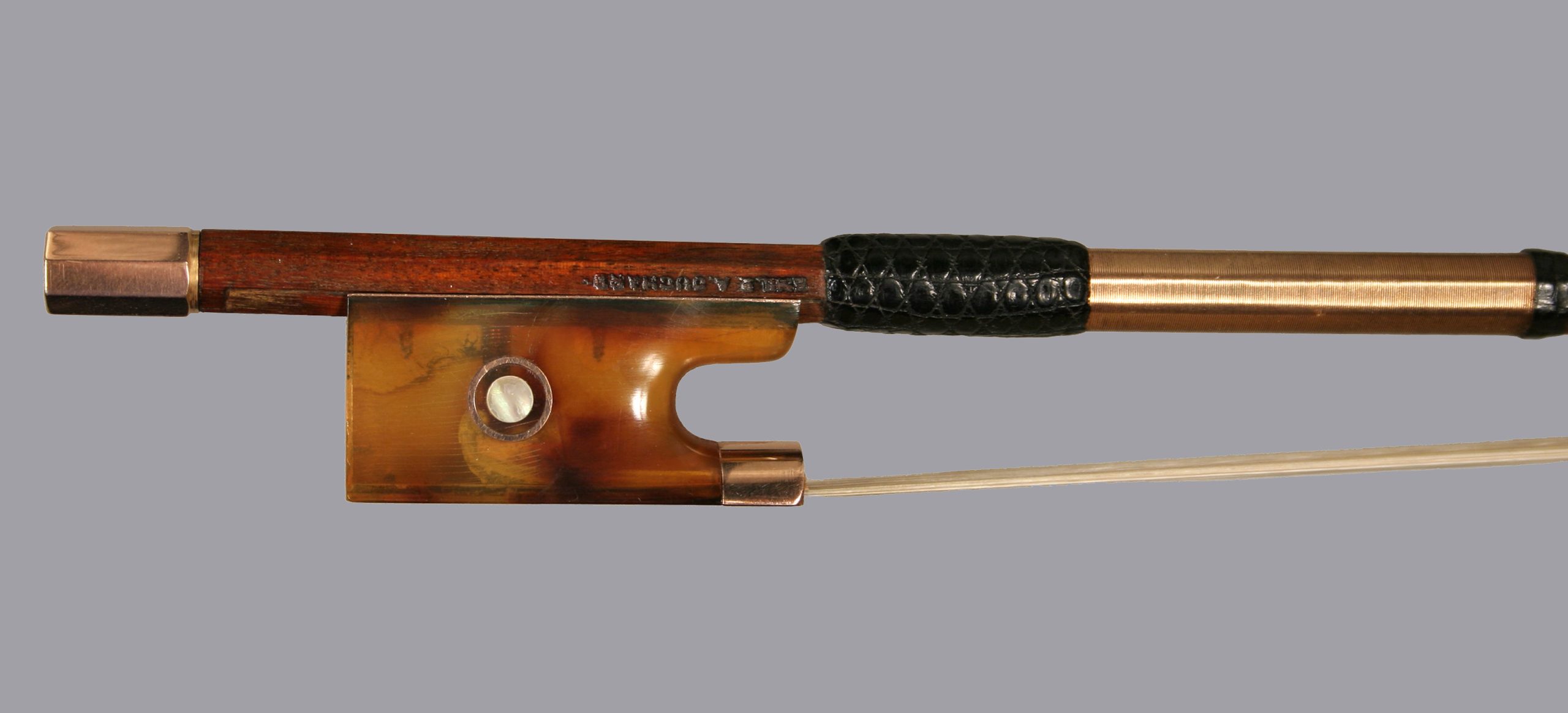 French violin bow by E.A. Ouchard, 1950. - Image 8